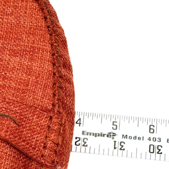 Just Fab Reese Orange Tweed Faux Leather Padded Maccosins Loafers Sz 11 Comfort - Picture 8 of 10